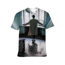 yanfind Adult Full Print T-shirts (men And Women) Aged Anonymous Architecture Banister Beige Damaged Dancing Downstairs Flight Stairs Handrail