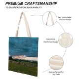 yanfind Great Martin Canvas Tote Bag Double Field Grassland Outdoors Countryside Farm Rural Cattle Cow Pasture Meadow Ranch Grazing white-style1 38×41cm