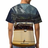 yanfind Adult Full Print T-shirts (men And Women) Adventure Aged Auto Automotive Cabriolet Car Colorful Convertible Space Drive Explore Freedom