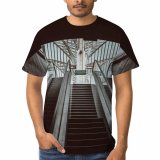 yanfind Adult Full Print T-shirts (men And Women) Aluminum Architecture Building City Construction Contemporary Daylight Design Development Entrance Escalator