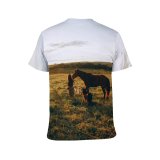 yanfind Adult Full Print T-shirts (men And Women) Anonymous Cattle Cow Creature Dog Equine Evening Faceless Farmland Female Field Fur
