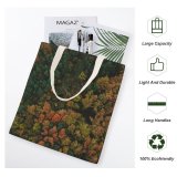 yanfind Great Martin Canvas Tote Bag Double Bush Plant Vegetation Tree Land Outdoors Conifer Forest Unnamed Road Ellon Ab white-style1 38×41cm