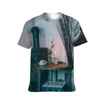 yanfind Adult Full Print T-shirts (men And Women) Aged Apartment Architecture Beverage Branch Calm Chair Comfort Construction Cottage Country Countryside