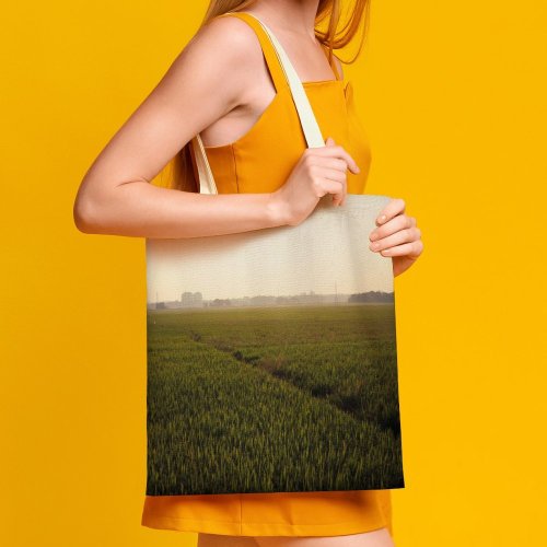 yanfind Great Martin Canvas Tote Bag Double Field Grassland Outdoors Paddy Countryside Plant Vegetation Rural Rice Farm Birds white-style1 38×41cm