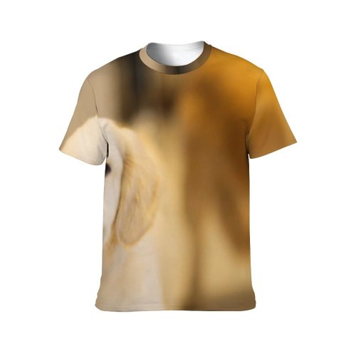 yanfind Adult Full Print T-shirts (men And Women) Adorable Calm Charming Cheerful Dog Enjoy Friendly Glad Happy Idyllic