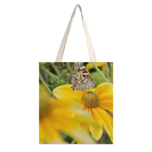 yanfind Great Martin Canvas Tote Bag Double Butterfly Plant Flower Invertebrate Planten Und Blomen Hamburg Insect Pollen Daisies white-style1 38×41cm