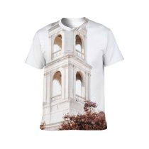yanfind Adult Full Print T-shirts (men And Women) Aged Arched Architecture Attract Autumn Bell Catholic Church City Construction Daytime