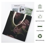 yanfind Great Martin Canvas Tote Bag Double Flower Plant Rose Grey Moody Tulip Petal Public Domain white-style1 38×41cm