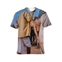 yanfind Adult Full Print T-shirts (men And Women) Aged Anonymous Arid Authentic Calm Camel Cloudy Countryside Creature Desert Desolate Drought
