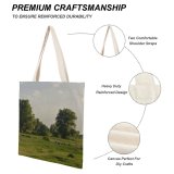 yanfind Great Martin Canvas Tote Bag Double Field Grassland Outdoors Cow Cattle Countryside Farm Rural Meadow Pasture Ranch Grazing white-style1 38×41cm