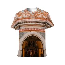 yanfind Adult Full Print T-shirts (men And Women) Aged Arch Architecture Cathedral Church City Daytime Decor Decorative Dry Entrance Exterior
