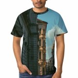 yanfind Adult Full Print T-shirts (men And Women) Apartment Architecture Avenue Building Center City Cityscape Classic Construction Decor Design