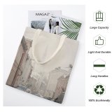 yanfind Great Martin Canvas Tote Bag Double Car Automobile Vehicle Transportation Outdoors Snow Truck Town City Tallinn Estonia Winter white-style1 38×41cm