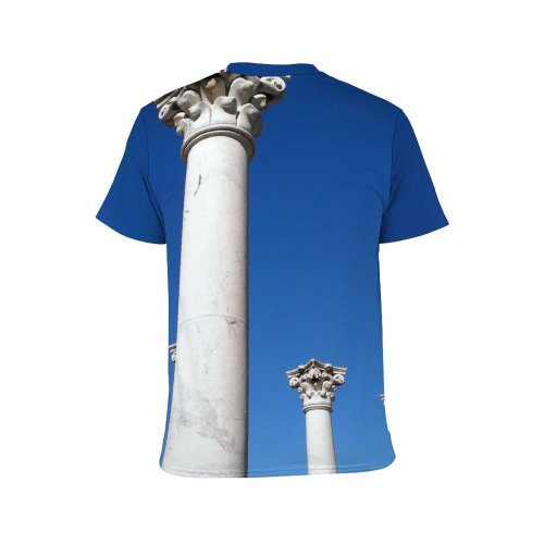 yanfind Adult Full Print T-shirts (men And Women) Aged Ancient Architecture Art Attract Sky Calm Classic Column Construction Cypress