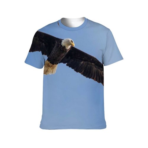 yanfind Adult Full Print T-shirts (men And Women) Altitude Atmosphere Avian Beak Bird Watching Sky Carnivore Cloudless Creature Dynamic