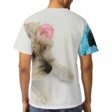 yanfind Adult Full Print T-shirts (men And Women) Alone Calm Carefree Clever Comfort Cute Dog Floor Flower Fluff Friendly