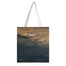 yanfind Great Martin Canvas Tote Bag Double Cloud Sky Outdoors Phulchowki Ryale Nepal Cumulus Range Sunset white-style1 38×41cm