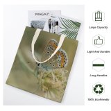 yanfind Great Martin Canvas Tote Bag Double Butterfly Insect Invertebrate Azuré Bleu Adonis Creative Commons white-style1 38×41cm