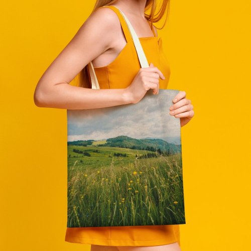 yanfind Great Martin Canvas Tote Bag Double Field Grassland Outdoors Countryside Farm Rural Meadow Závadka Slovakia Stock white-style1 38×41cm