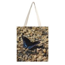 yanfind Great Martin Canvas Tote Bag Double Butterfly Insect Rock Invertebrate Rocks Wild Wildlife Natural Stone white-style1 38×41cm