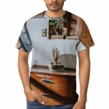 yanfind Adult Full Print T-shirts (men And Women) Accommodation Apartment Art Cabinet Calm Carpet Classic Comfort Condominium Cozy Curtain Daylight