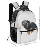 yanfind Children's Backpack  Focus Frozen Winter Dog Season Little Depth Field Snow Pet Snowy Preschool Nursery Travel Bag