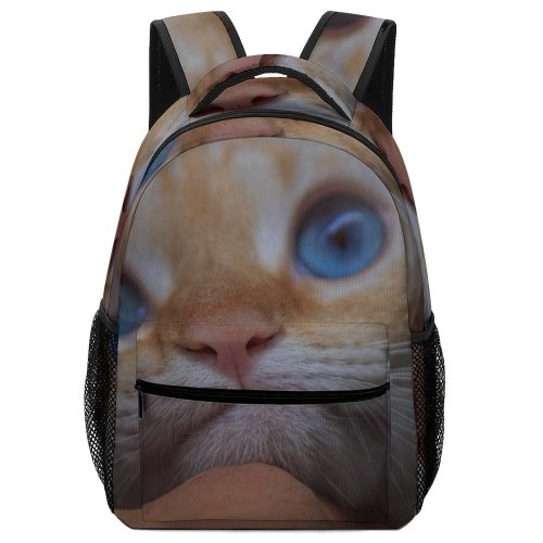 yanfind Children's Backpack  Pure Eyes Charming Care Kitty Pet Friendship Peace Creature Leisure Friendly Preschool Nursery Travel Bag