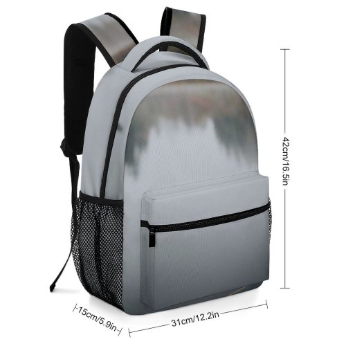 yanfind Children's Backpack Autumn Leaf Maple River Fall Lake Mist Leaves Reflection Floating Calm Preschool Nursery Travel Bag