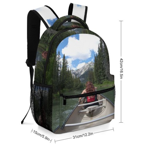 yanfind Children's Backpack Adventure Boat Canoeing  River Outdoors Placid Preschool Nursery Travel Bag