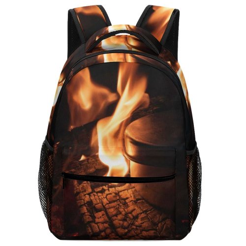 yanfind Children's Backpack Boil Hot Wood Domain Explore Fire  Boiling Light Public Bbq Preschool Nursery Travel Bag