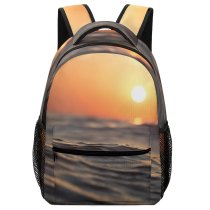 yanfind Children's Backpack Iphone Sunset Beach   Outdoor Sunrise Outdoors Dawn Sky  Sea Preschool Nursery Travel Bag