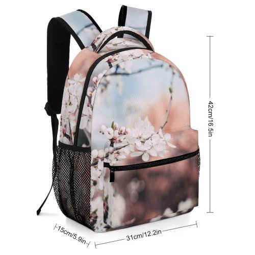 yanfind Children's Backpack Flower  Plant Flora Cherry Warsaw Poland Spring Grey Bloom Garden Clear Preschool Nursery Travel Bag