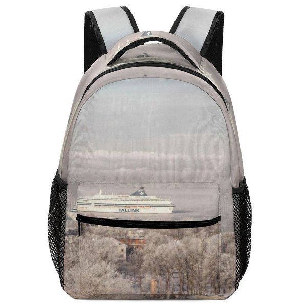 yanfind Children's Backpack Frozen Picturesque Serene Tree Winter Freedom Rural Forest Silent Wild Scenery Preschool Nursery Travel Bag