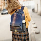 yanfind Children's Backpack Fireworks Roman Candle Time Lapse Fourth July Th Sky Light Night Event Preschool Nursery Travel Bag