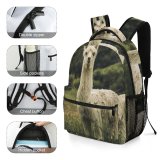 yanfind Children's Backpack  Focus Rural Llama Depth Grass Livestck Field Nelson Pasture Zealand Wool Preschool Nursery Travel Bag