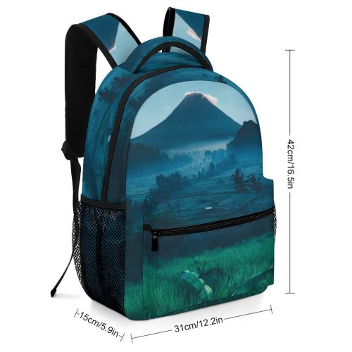 yanfind Children's Backpack Farm Mother Grass Landscape Farmland Field Outdoors Scenic Crop Volcano Preschool Nursery Travel Bag