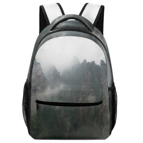 yanfind Children's Backpack Fog Outdoors Grey Mist Plant Tree National Park Mount China Huangshan Preschool Nursery Travel Bag