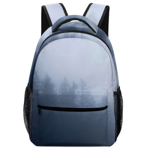 yanfind Children's Backpack Fog Grey Nebel Hintergrund Wald Natur Branches Silhouette HQ Schichten Dunst Mystisch Preschool Nursery Travel Bag