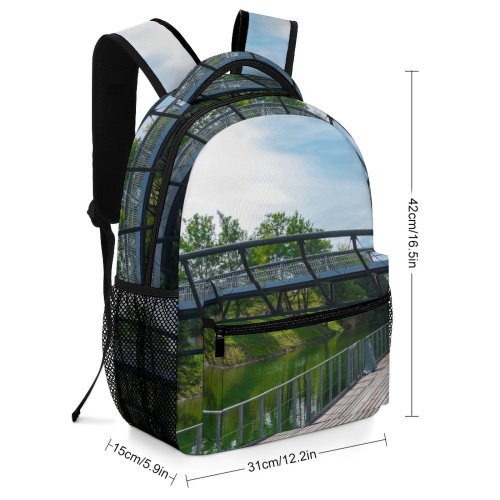 yanfind Children's Backpack  Building Path  Architecture Outdoors Waterfront Railing Dock Pier Port Canal Preschool Nursery Travel Bag