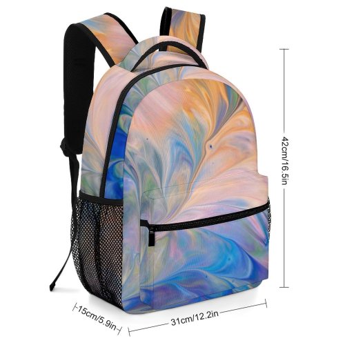 yanfind Children's Backpack Domain Acid Pictures Abstract Fractal Ornament Flower HQ Acrylic Birds Public Preschool Nursery Travel Bag
