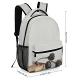 yanfind Children's Backpack Focus Cone Pinecone Pine Light Still Display Grey Cutout Preschool Nursery Travel Bag