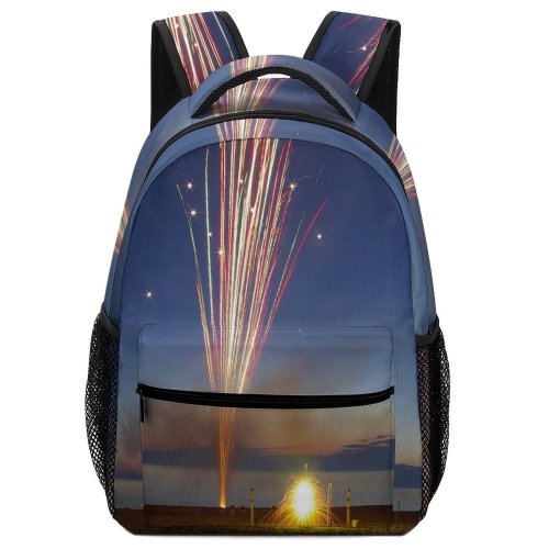 yanfind Children's Backpack Fireworks Roman Candle Time Lapse Fourth July Th Sky Light Night Event Preschool Nursery Travel Bag