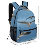 yanfind Children's Backpack Brids Seaguls Beach Bird Sky Seabird Migration Gull Beak Wing Charadriiformes Flock Preschool Nursery Travel Bag
