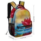 yanfind Children's Backpack Focus Beautiful Plant Flowers Aquatic Lily Growth Blooming Outdoors Reflection Floating Flora Preschool Nursery Travel Bag