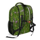 yanfind Children's Backpack Field Grassland Outdoors Countryside Farm Rural Meadow Plant  Flower Dianthus Preschool Nursery Travel Bag