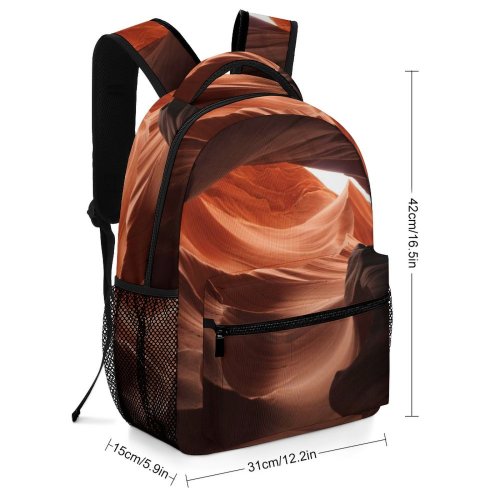 yanfind Children's Backpack  Antelope Sand Surreal Screen Dry Sunset Desert Landscape Light Canyon Lock Preschool Nursery Travel Bag
