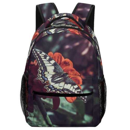 yanfind Children's Backpack Butterfly Invertebrate Flower Monarch Plant Insect Machaon Bush Vegetation  Public Domain Preschool Nursery Travel Bag