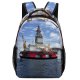 yanfind Children's Backpack Exploration Gas Pier Travel Rig Petroleum Boat Transportation Harbor Ship Vehicle Drill Preschool Nursery Travel Bag