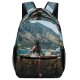 yanfind Children's Backpack Bay Girl Coast Posing Rocky Skin Hands Sexy Fashionable Landscape Photoshoot Daylight Preschool Nursery Travel Bag