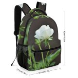 yanfind Children's Backpack  Flower Plant Rose Geranium Petal Grey Preschool Nursery Travel Bag